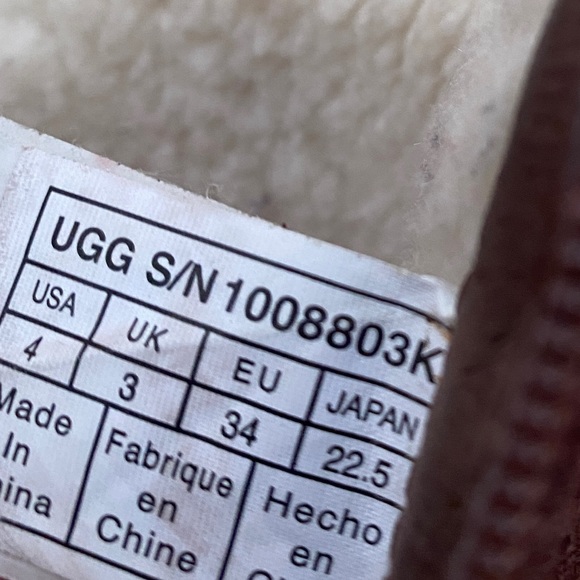 UGG Australia Barley boots womens kids suede brown shearling wool ankle bootie - Picture 8 of 8